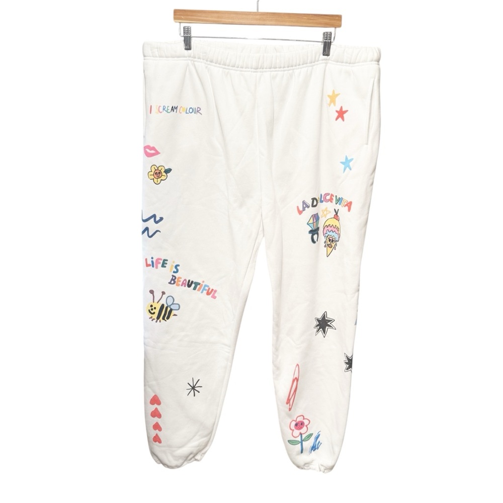 NWT The Mayfair Group x @iscreamcolour Somebody Loves You Sweatpants, Size XXL - Picture 2 of 11